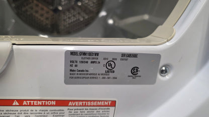 GE 27" Front Load Dryer-GFMN11OED1WW