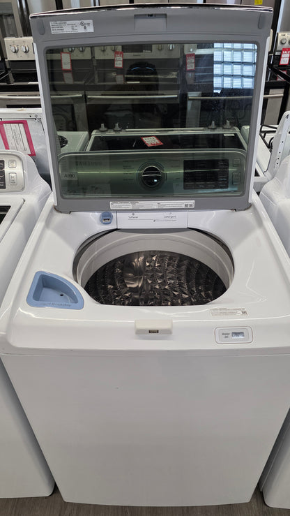 Samsung 27" Glass Top Load Washer and Dryer Set- washer WA45N7150AW/A4 dryer DV40J3000EW/AC