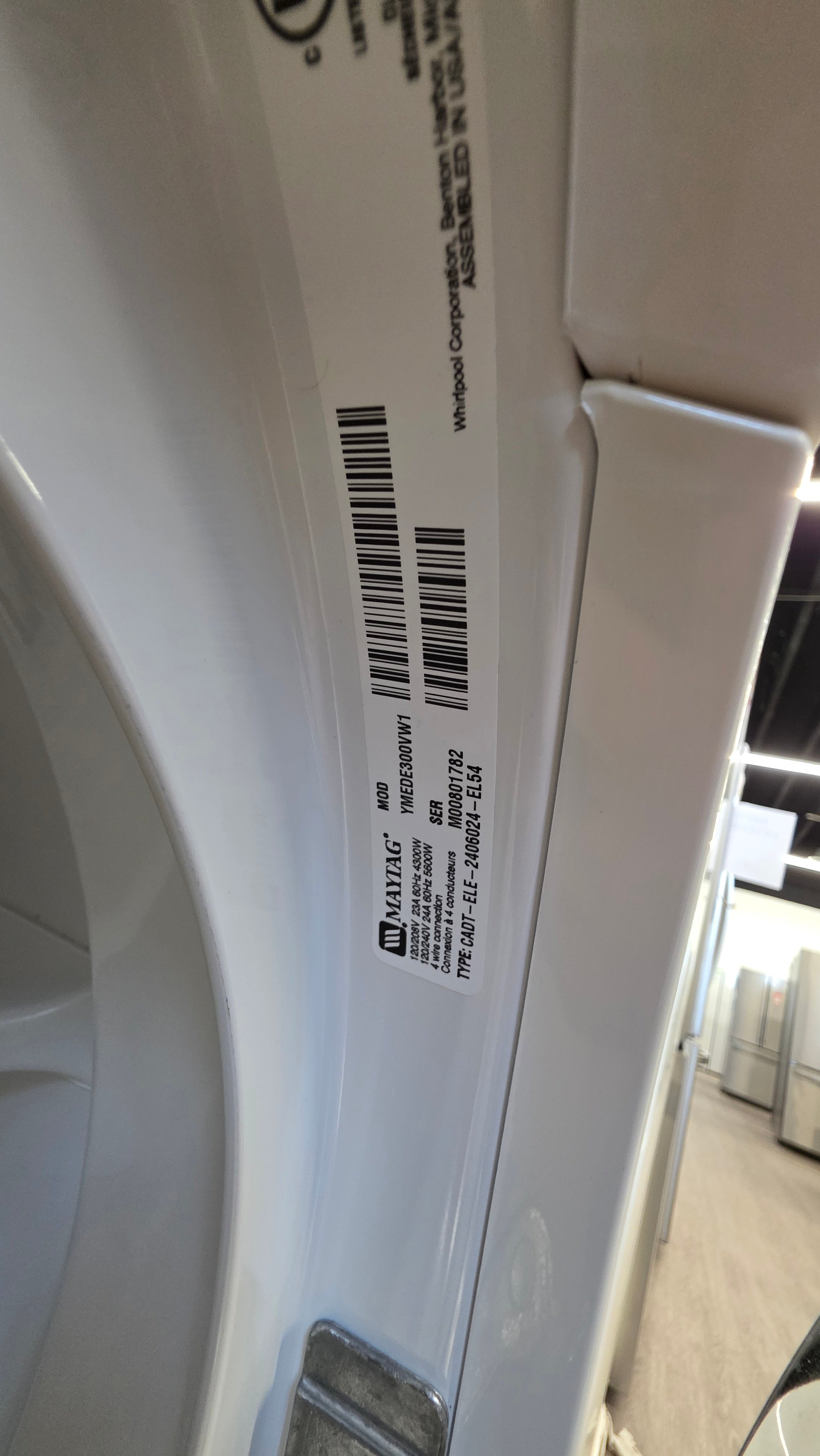 Maytag 27" Front Load Dryer -YMEDE3OOVW1