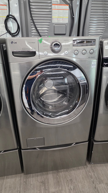 LG 27" Front Load Washer/Dryer Set with pedestal