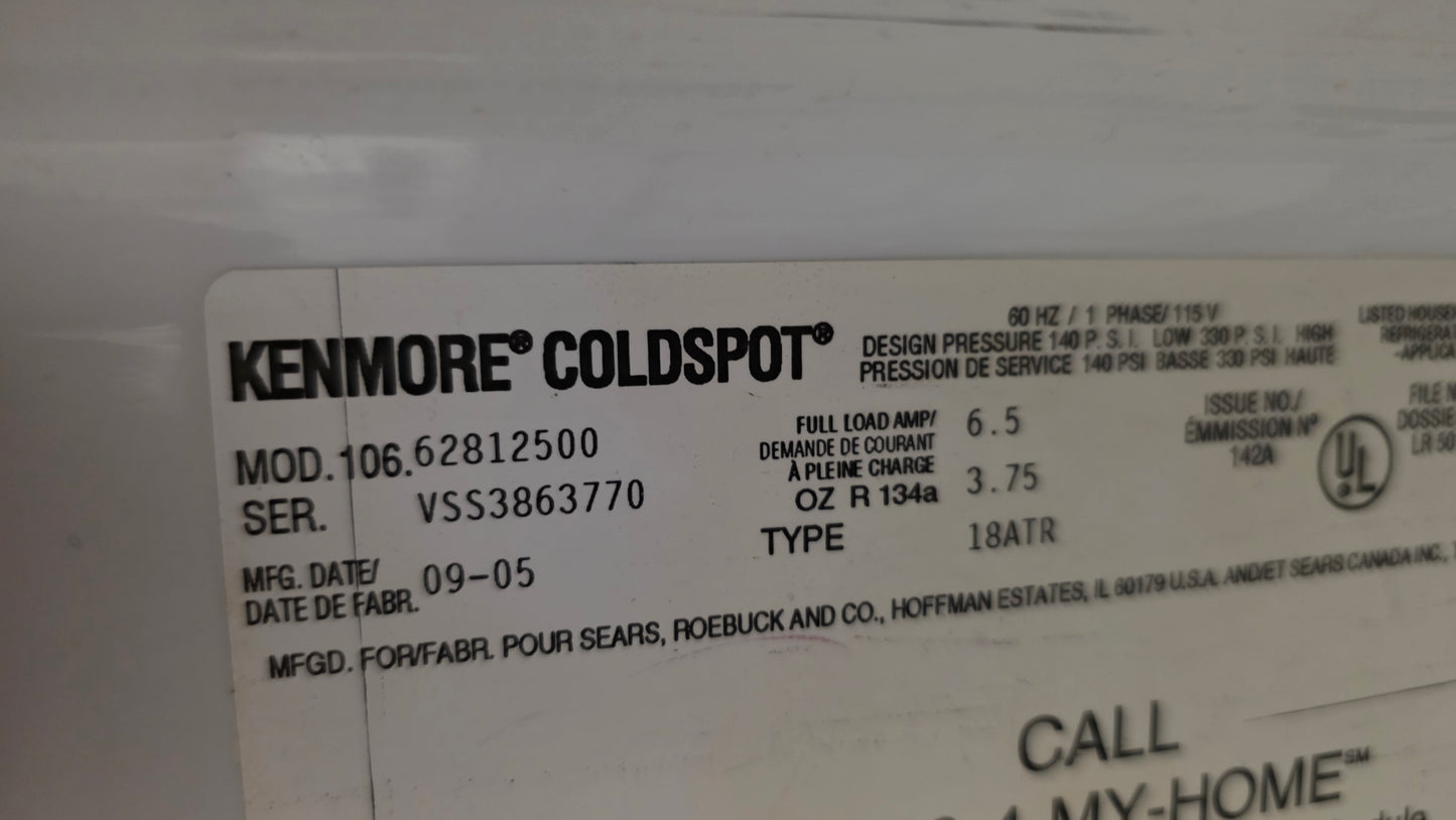 Kenmore 28" Top Freezer Fridge 106.6281250