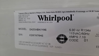 Whirlpool Gold 33" French Door Fridge GX2SHBXVY06