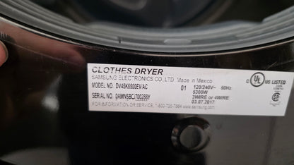 Samsung 27" Front Load Washer/Dryer Set- washer WF45K6500AV/A2 dryer DV45K6500EV