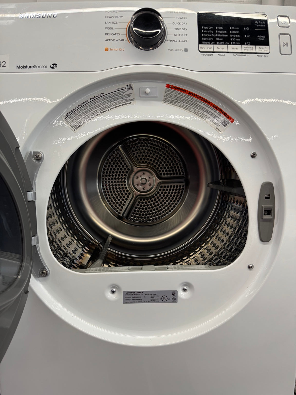Samsung DV22K6800EW/AC 24 inch electric dryer A2692 view 3