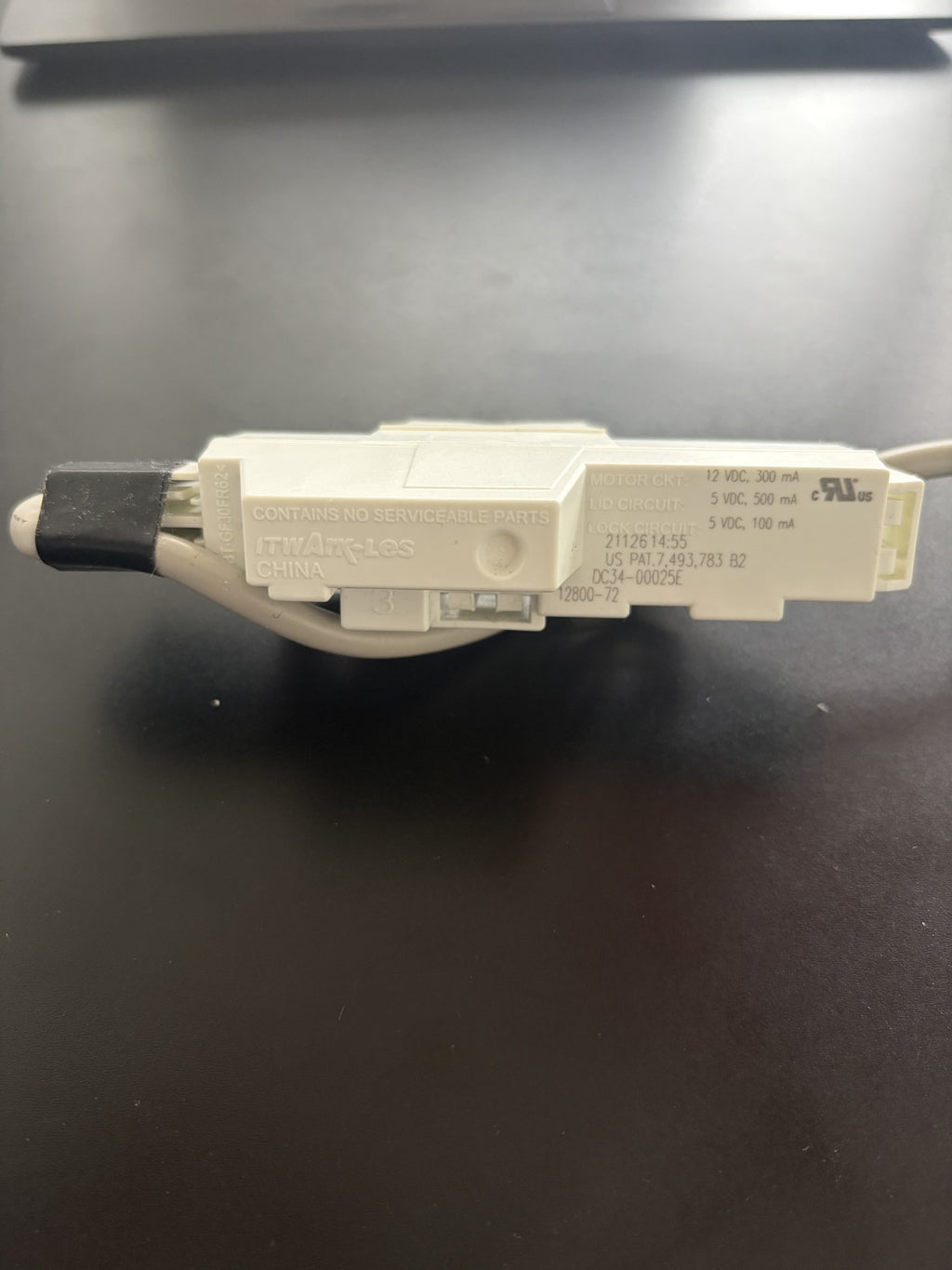 Samsung DC34-00025E lid lock assembly label view