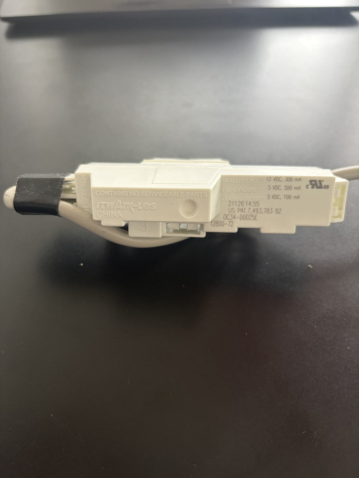 Samsung DC34-00025E lid lock assembly label view