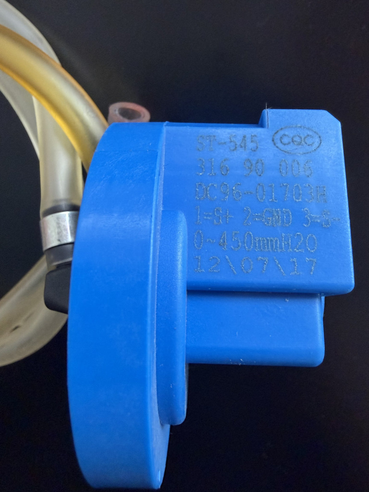 Samsung WA50W7450AP Washer Water Level Pressure Switch DC96-01703H