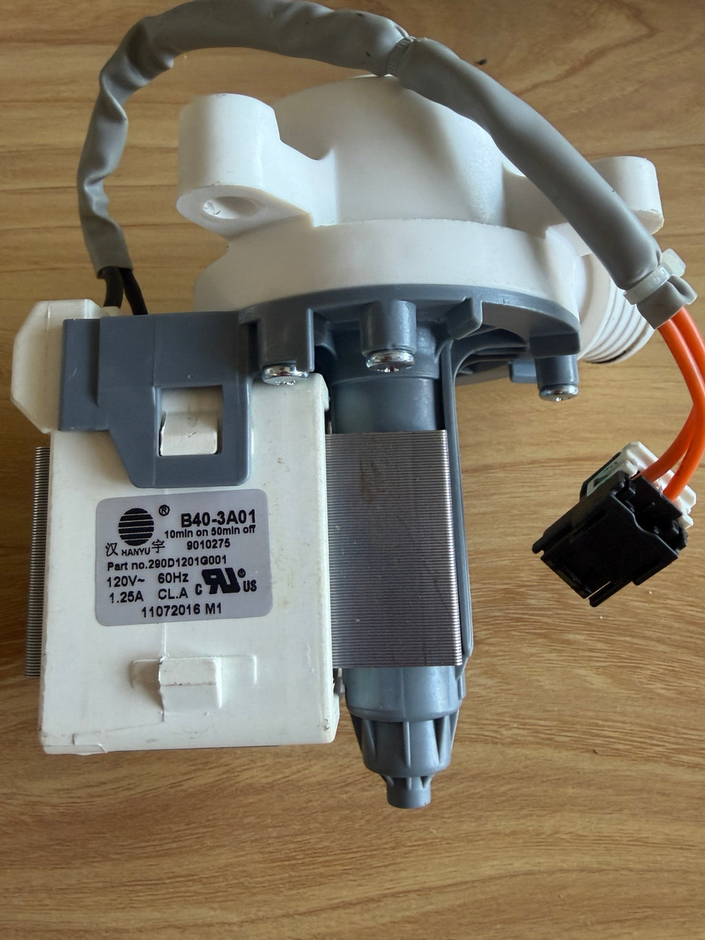 Used washer drain pump B40-3A01 actual photo 1